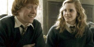 Ron and Hermione in the movies.