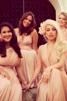 Lady Gaga at a friend's wedding in Mexico