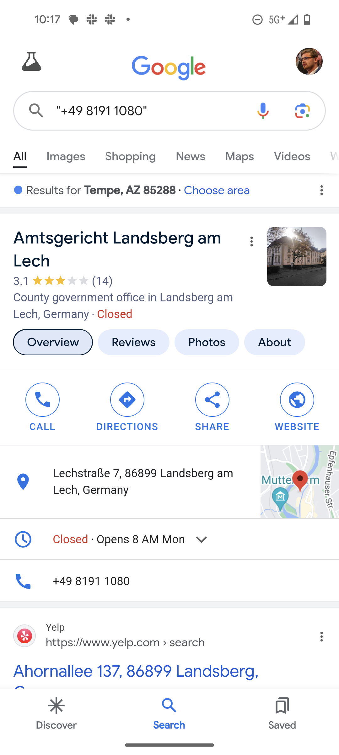 The new Lookup tool in Google Phone.