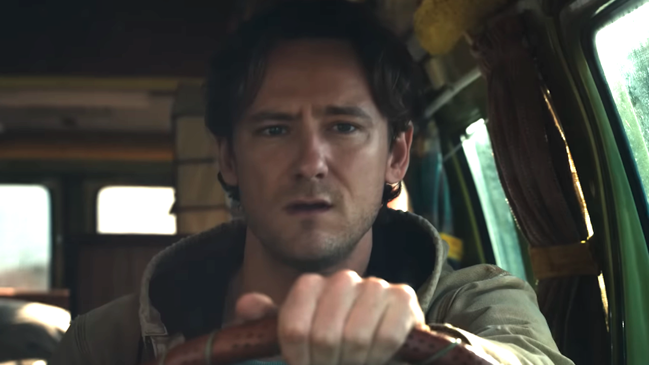 Lewis Pullman driving as Cameron in Remarkably Bright Creatures