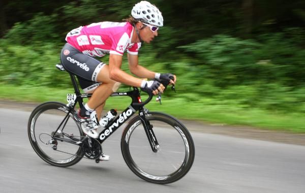 Dominique Rollin (Cervelo Test Team) leads the mountains classification.