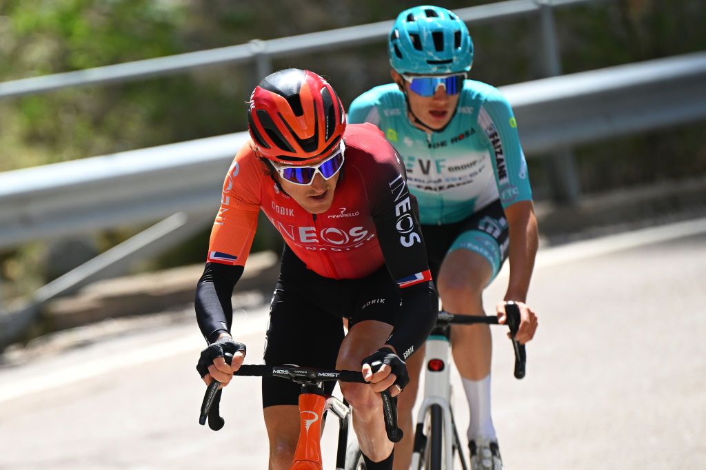 Geraint Thomas in the breakaway on stage 5 of the Tour of the Alps