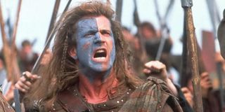 Braveheart Mel Gibson cries out in the heat of battle