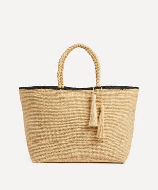 Rose Marie Grand Raffia Tote Bag