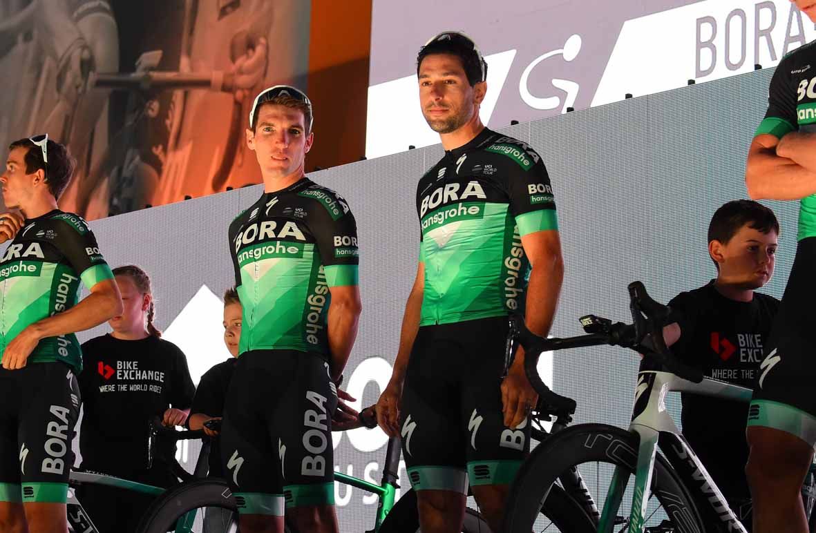 Bora-Hansgrohe at the 2019 Tour Down Under team presentation.