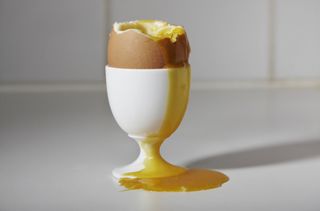 boiled egg with runny yolk