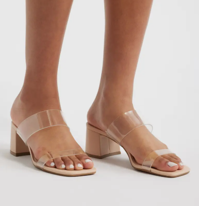 transparent strap sandals
