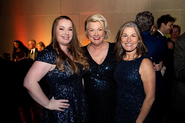 Cable Center president and CEO Jana Henthorn (c.) with Charter&rsquo;s Keely Buchanan (l.) and Cynthia Carpenter at the Cable Hall of Fame screening.