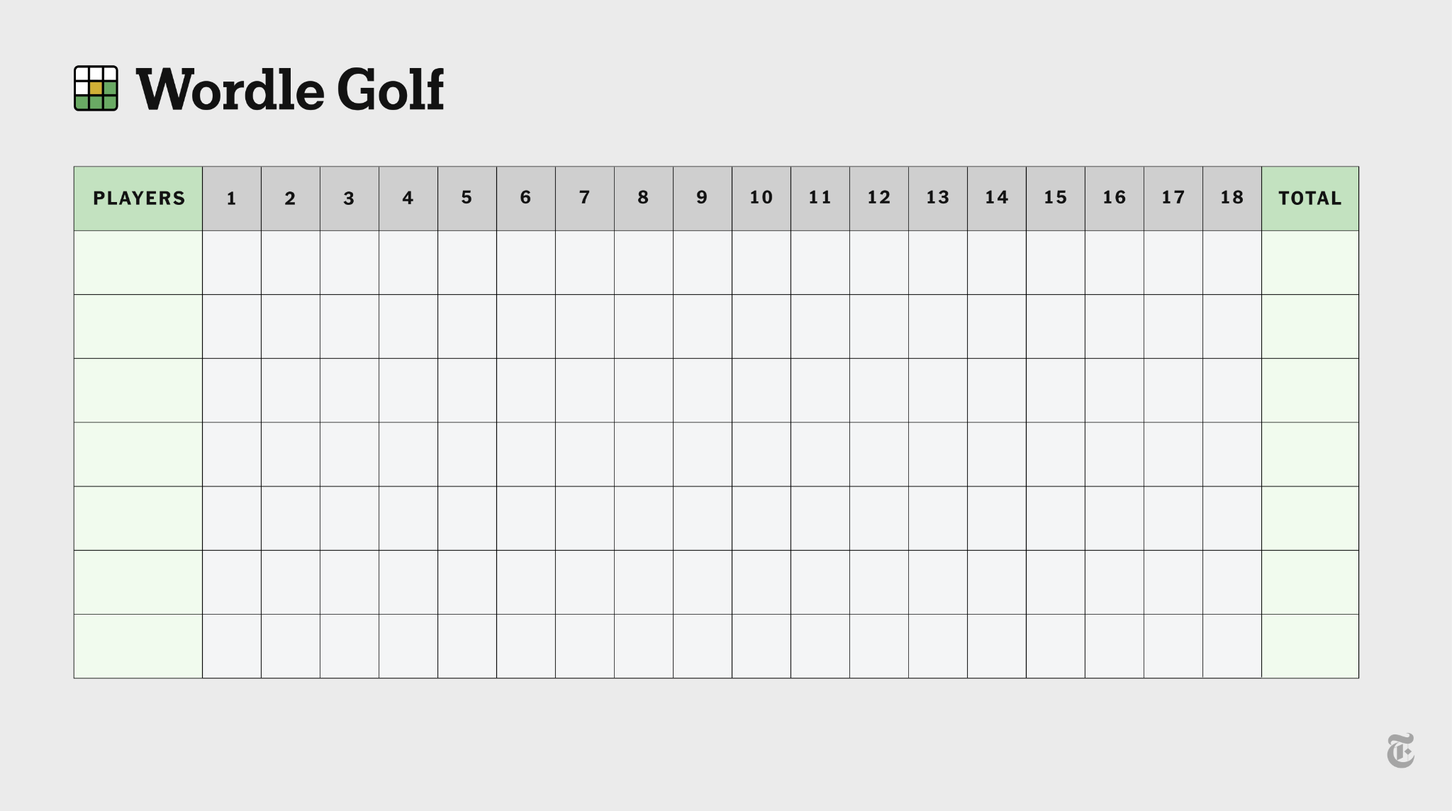 Wordle Golf