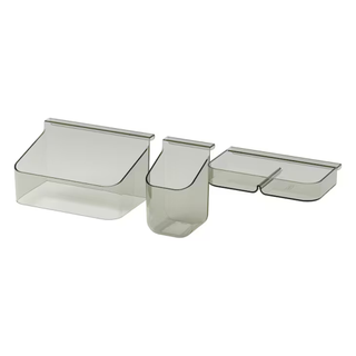 A 3-piece set of drawer organizers