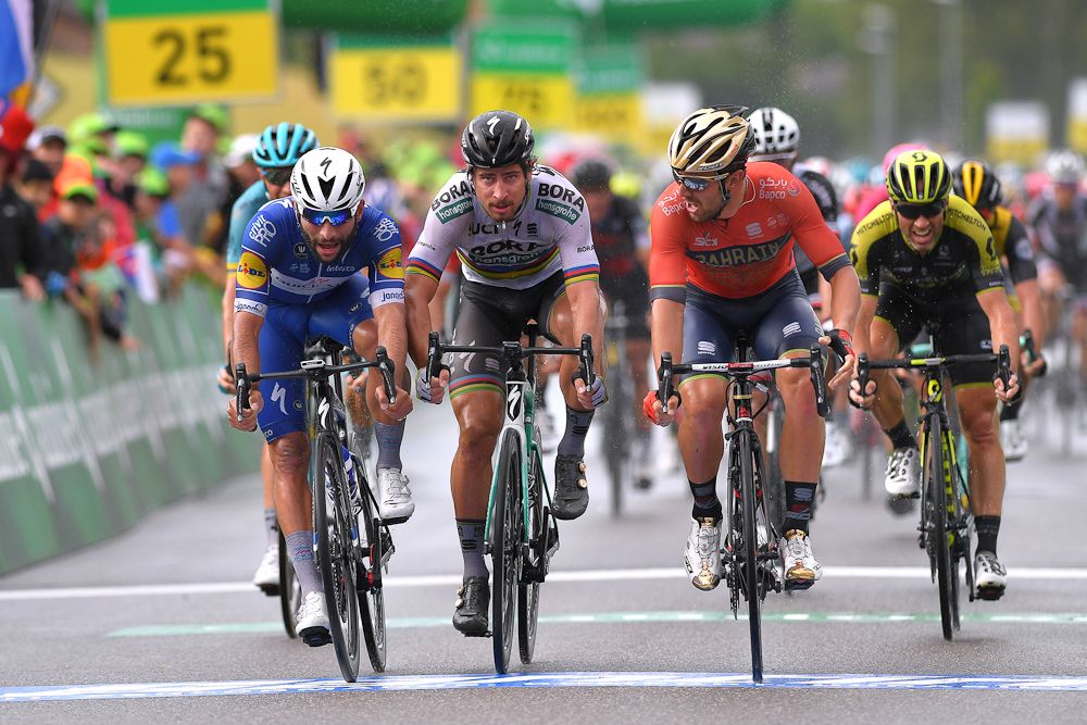 Sonny Colbrelli beats Peter Sagan and Fernando Gaviria to win stage 3 at the Tour de Suisse