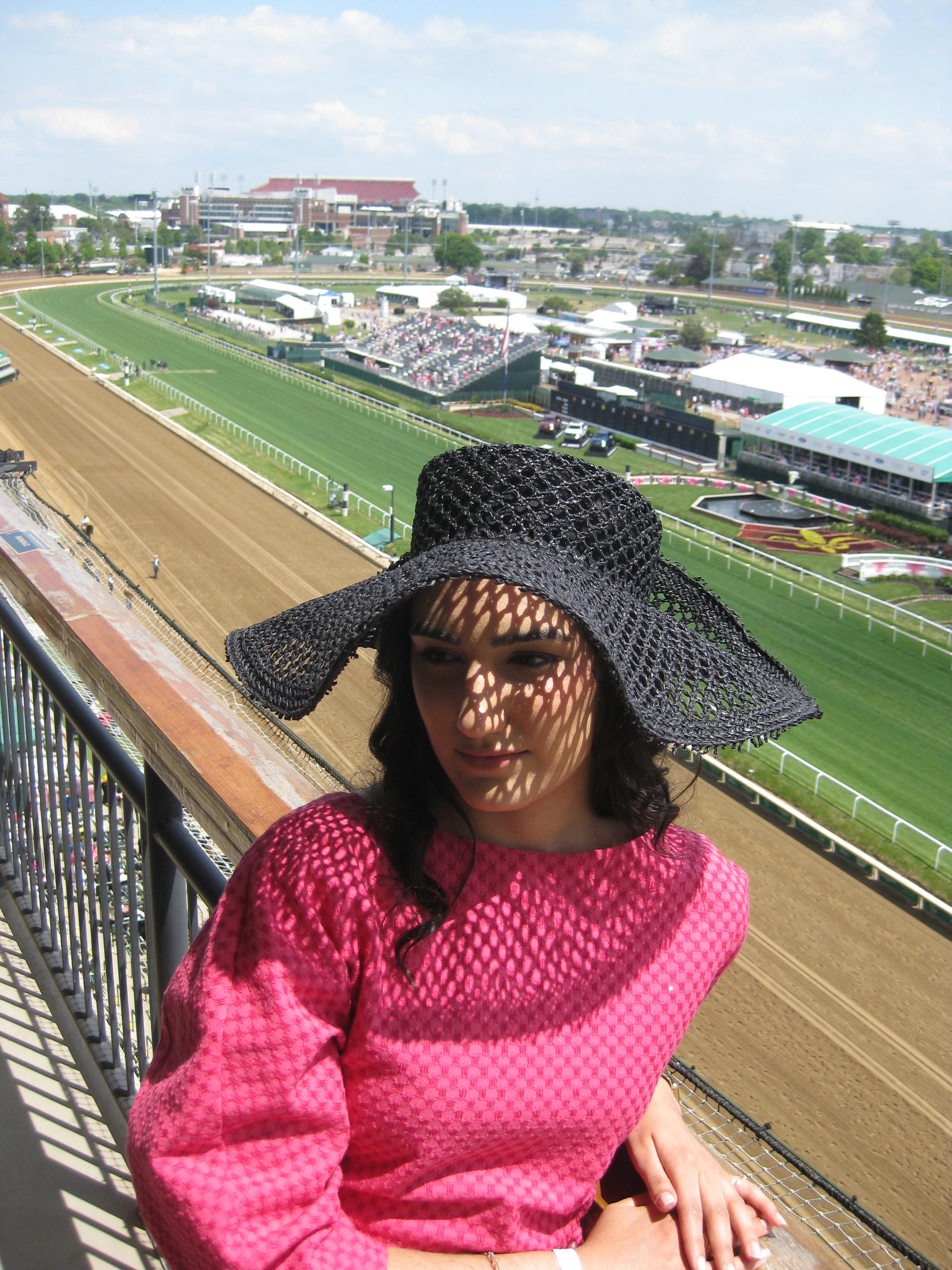 Josephine Hadjiloucas at the Kentucky Derby 2026 with Longines wearing the Scanlan Theodore Resin Pencil Dress