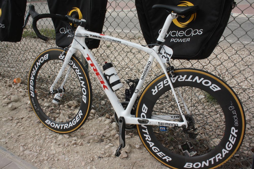 Fabian Cancellara's (Trek Factory) race bike