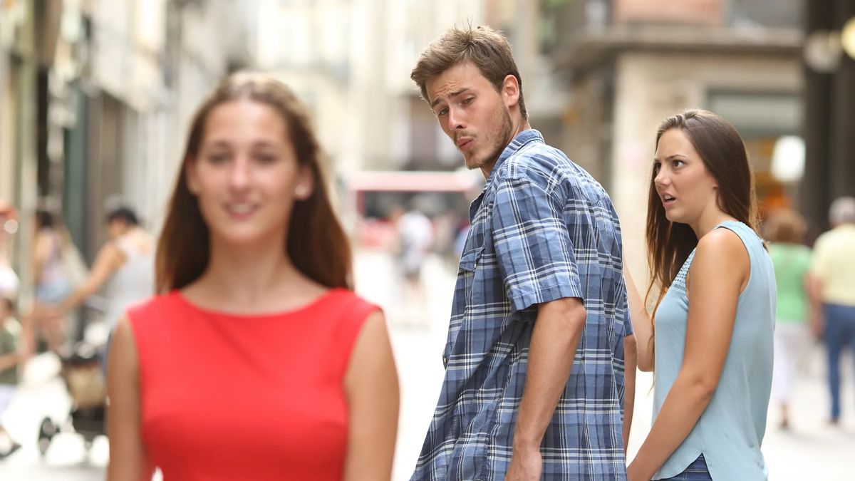 Distracted boyfriend meme