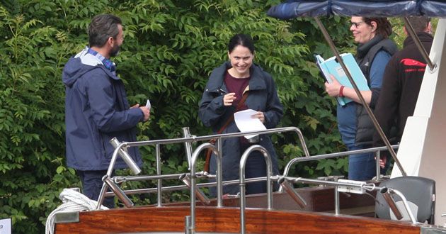 laura Fraser in Loch Ness