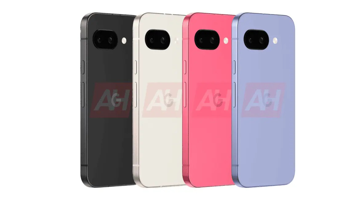 Google Pixel 9a leaked images of the phone in four colors