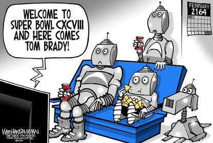 Editorial Cartoon U.S. tom brady super bowl&nbsp;