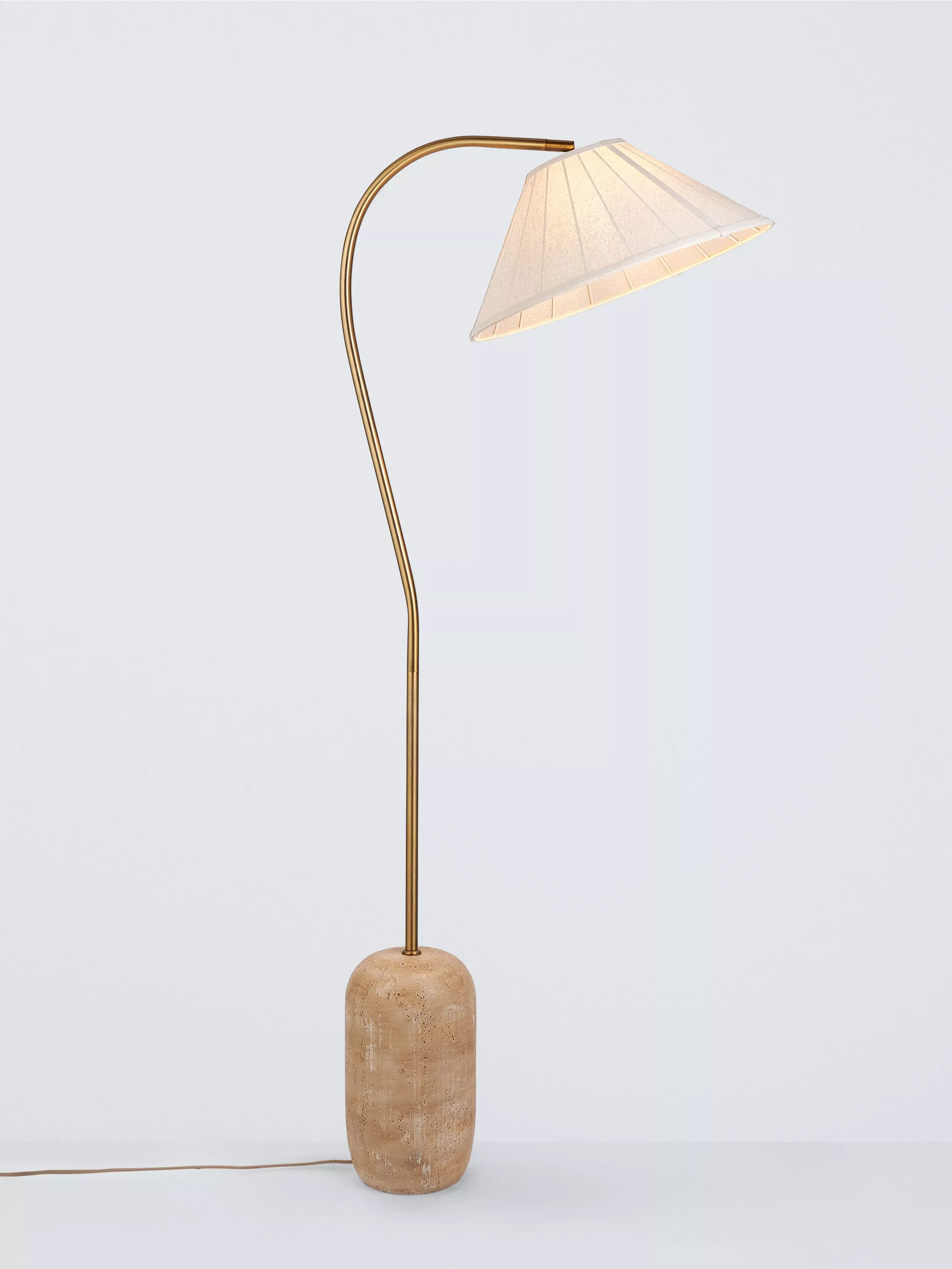 John Lewis Rune Floor Lamp, Sandstone Effect