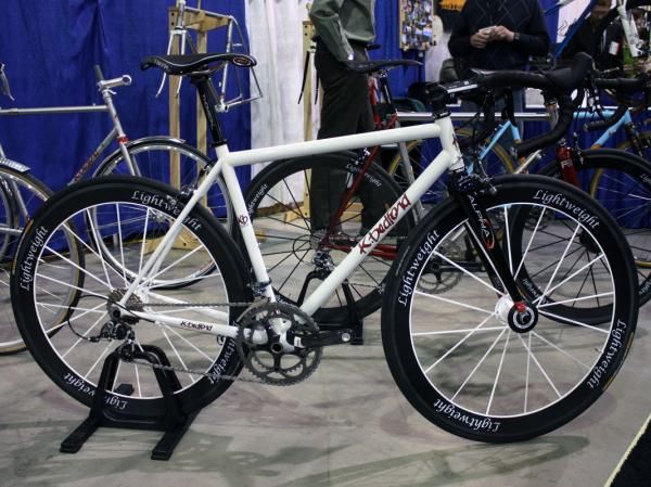 Kelly Bedford also brought along this white TIG-welded machine.
