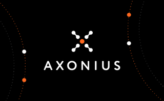 Axonius logo on a black background