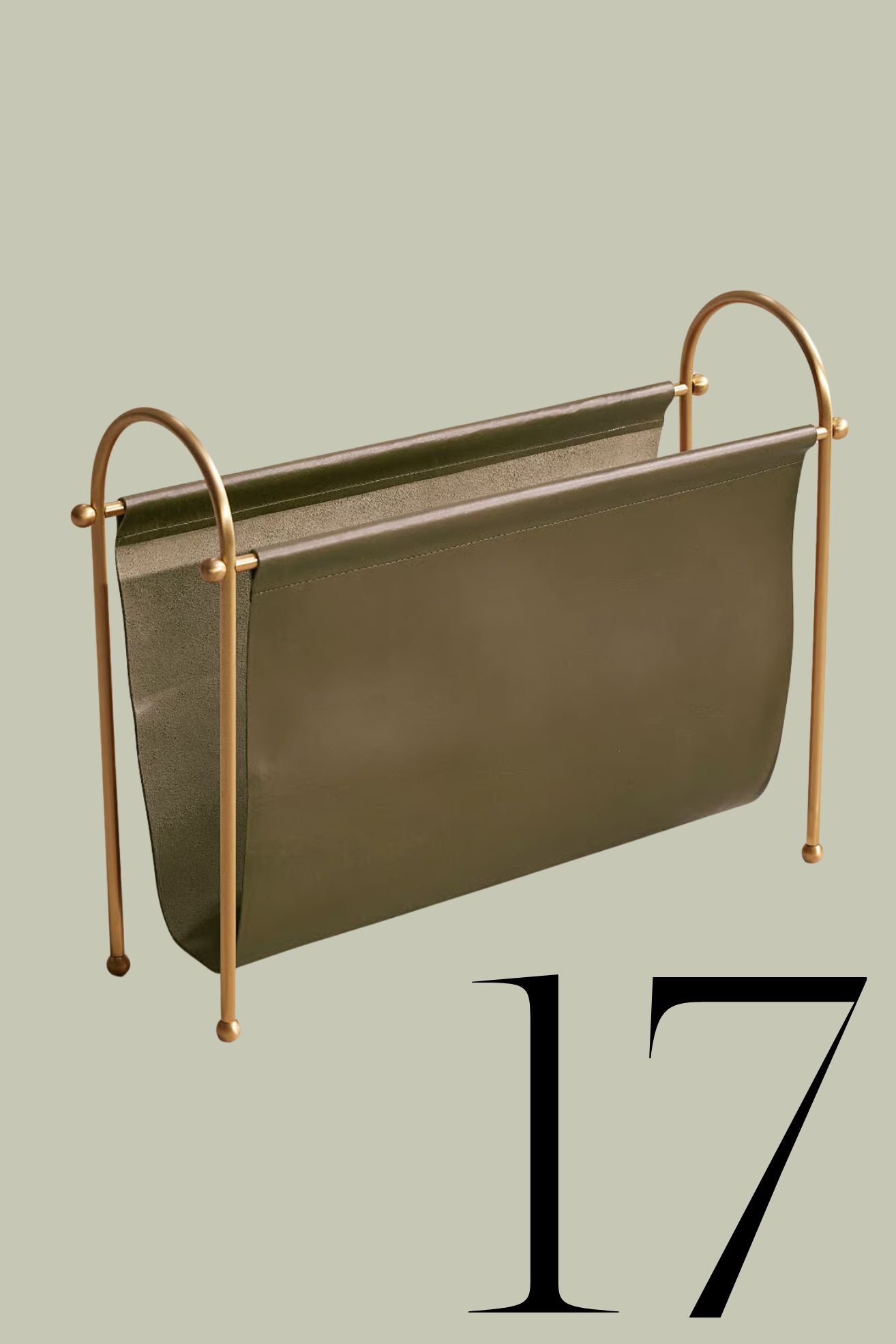 Soho Home, Meard Magazine Rack Olive