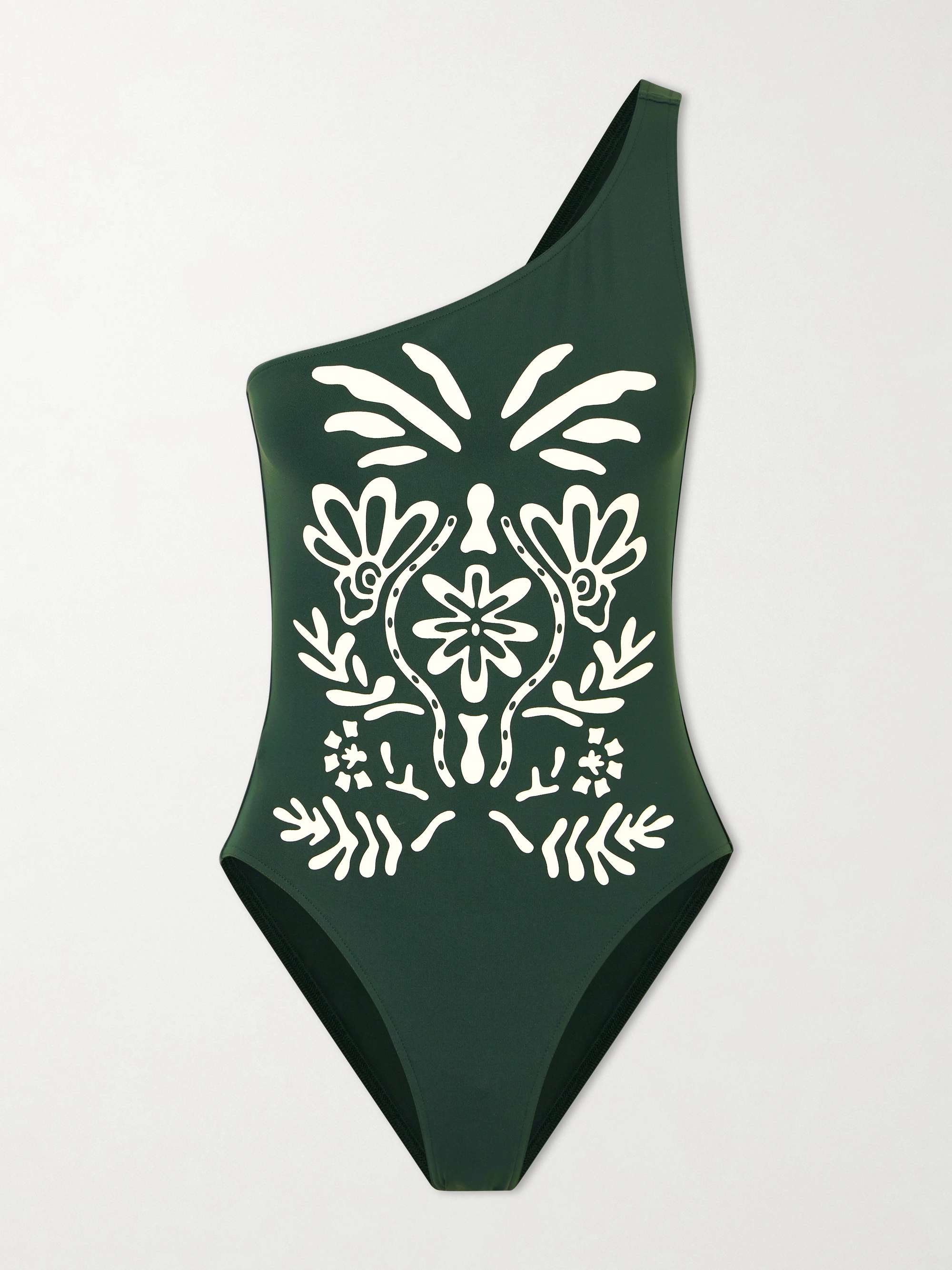 Gemme One-Shoulder Printed Swimsuit