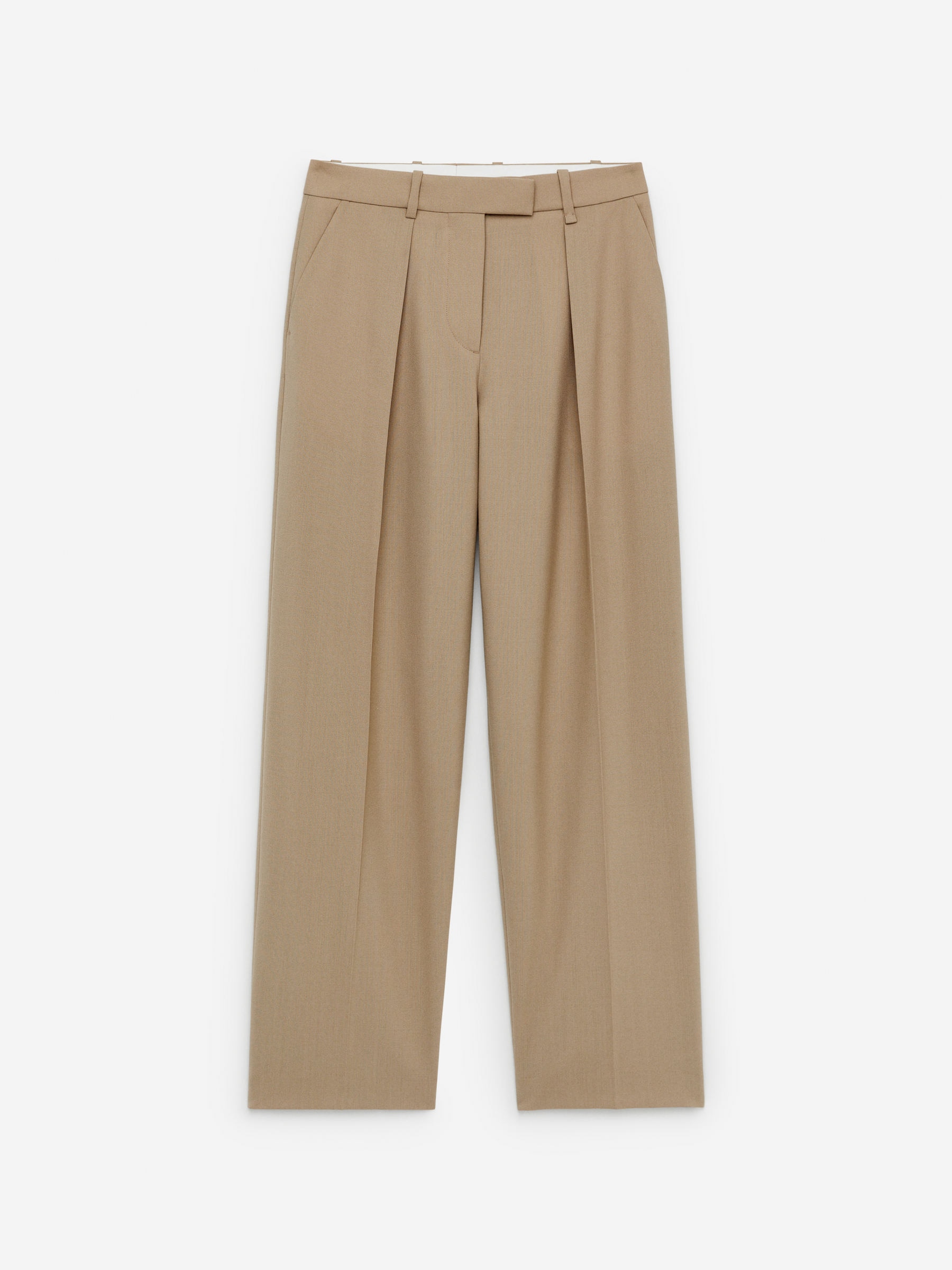 High-Waist Tailored Trousers – Beige – Women – Arket Gb