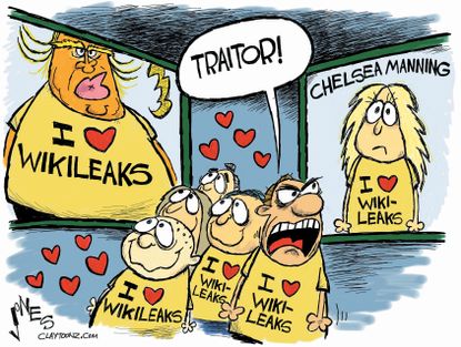 Political Cartoon U.S. Chelsea Manning Wikileaks