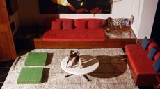 Balkrishna Doshi rug at Kamala House