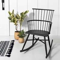 Indoor/Outdoor Patio Captain Arm Rocker Black: $229.99 at Target