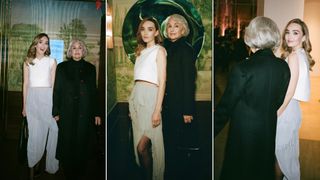 chloe fineman and her mom attending the Tory Burch show