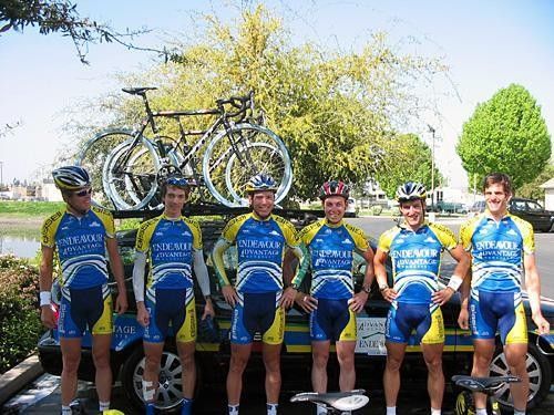 Lazin' about on the team car...