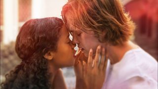 Taylor Russell and Charlie Plummer as Maya and Adam in &quot;Words on Bathroom Walls&quot; (2020)