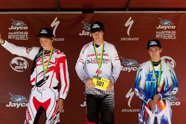 Under 17 men's podium