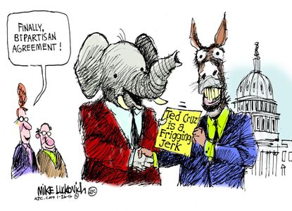 Political Cartoon U.S. GOP DNC Cruz