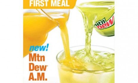 Taco Bell inspires sighs nationwide by unveiling the new beverage Mtn Dew A.M. â€” a blend of orange juice and Mountain Dew.