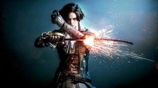 Lies of P key art showing protagonist P holding a sword