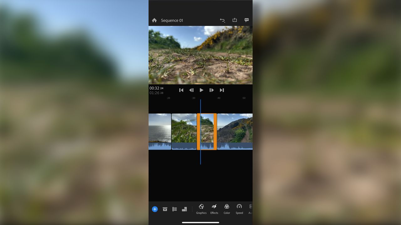 Adobe Rush Interface