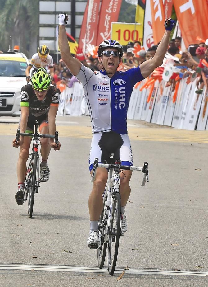 Bradley White crosses the line