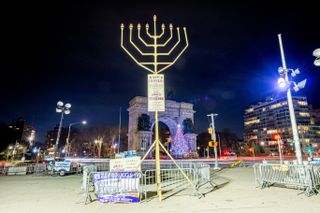 The largest menorah in Brooklyn.