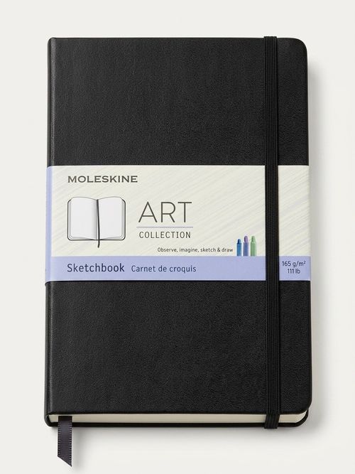 Art Plus Sketchbook, Large, Plain, Black, Hard Cover (5 X 8.25)