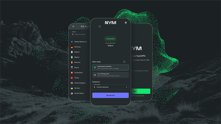 NymVPN ap on mobile – promo image