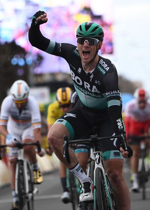 Sam Bennett (Bora-Hansgrohe) wins stage 3 of Paris-Nice