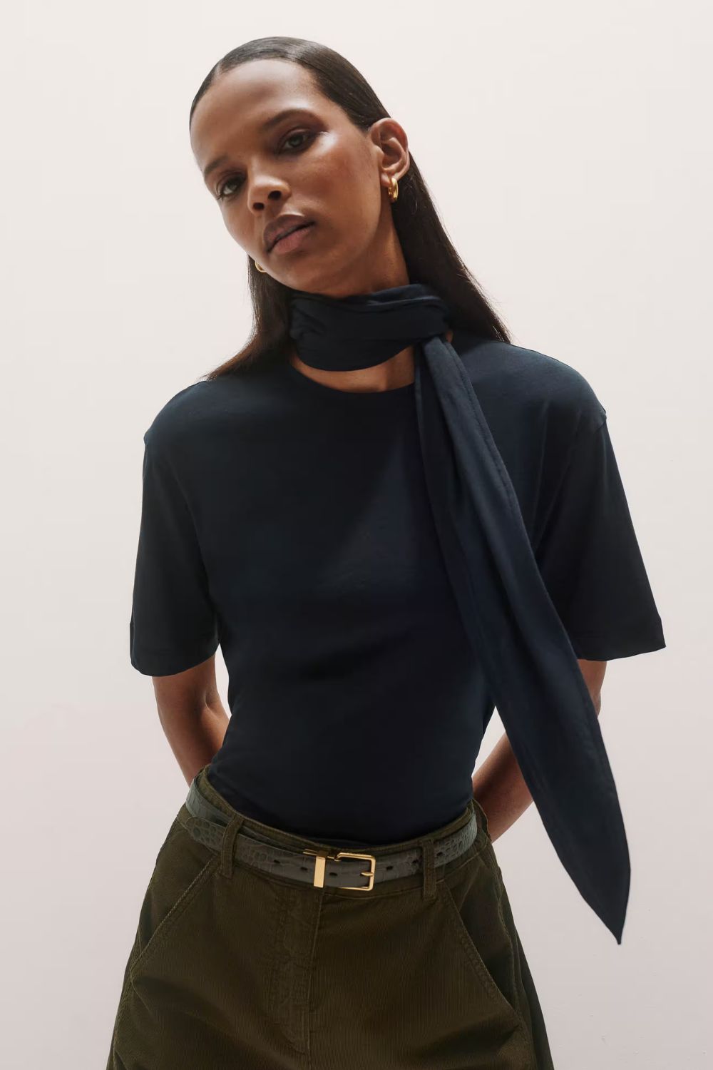 Impossibly Soft Scarf Neck Classic Tee