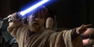 Obi-Wan Kenobi holding lightsaber in Star Wars: Revenge of the Sith