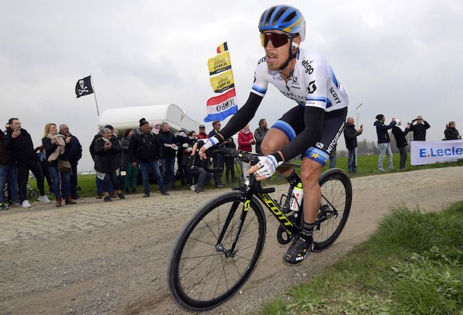 Mitchelton-Scott's Matteo Trentin at the 2019 Paris-Roubaix