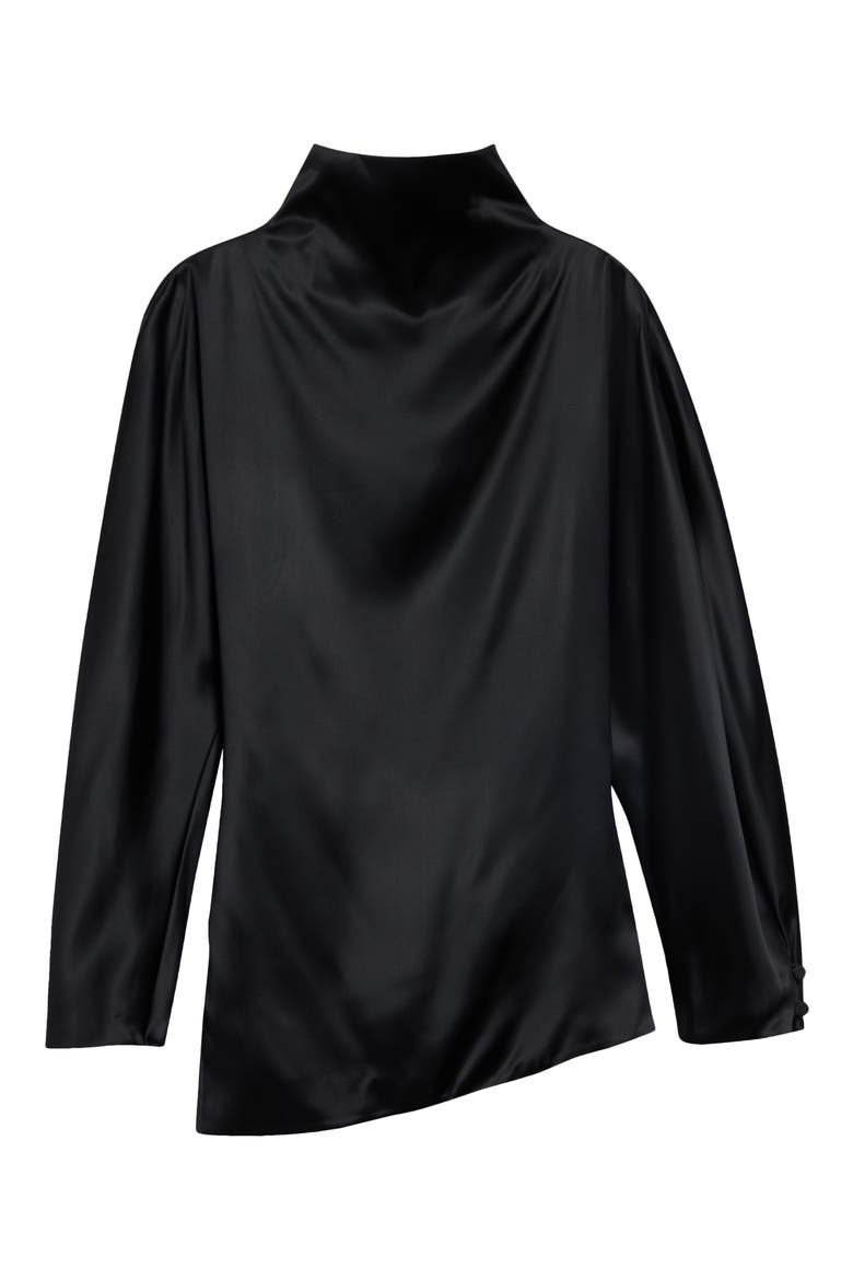 Harlow Funnel Neck Satin Top