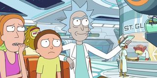 Spencer Grammer as Summer and Justin Roiland as Rick and Morty on Rick and Morty