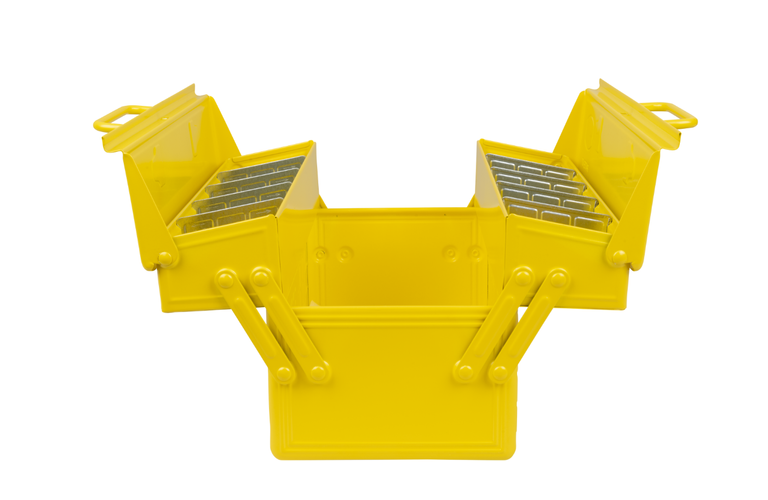 dramatic desert house with low pitched roof, glazing and deck