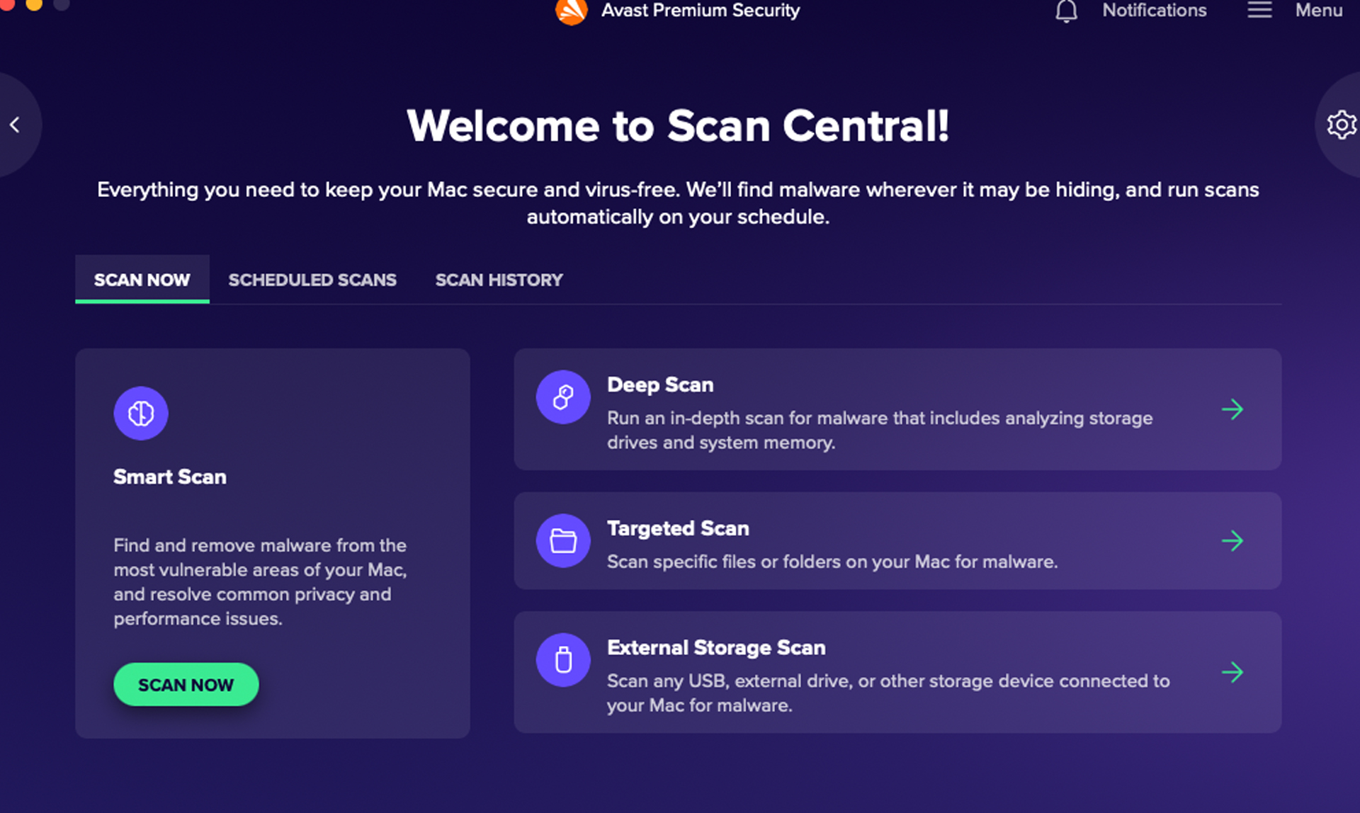 Avast Security Premium app screen shot